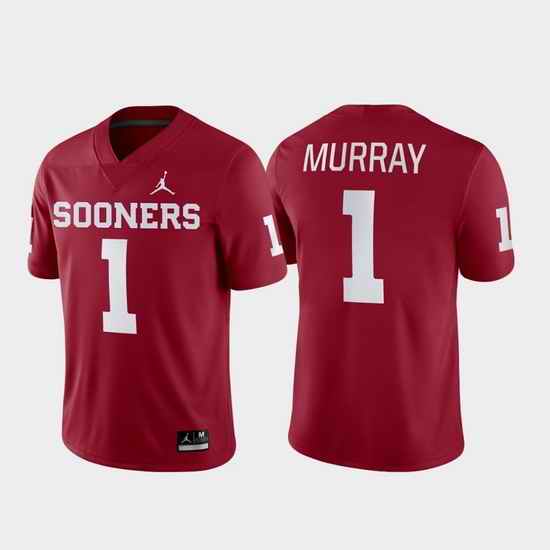 Men Oklahoma Sooners Kyler Murray 1 Crimson Game College Football Jersey